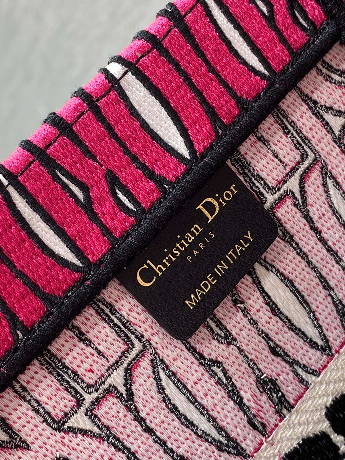 DIOR MISS TOTE 36 IN MAGENTA PURPLE CANVAS