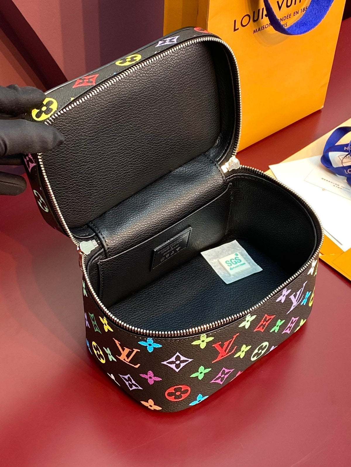 LOUIS VUITTON NICE BB 20 IN COLORFUL MONOGRAM CANVAS SILVER ZIPPER