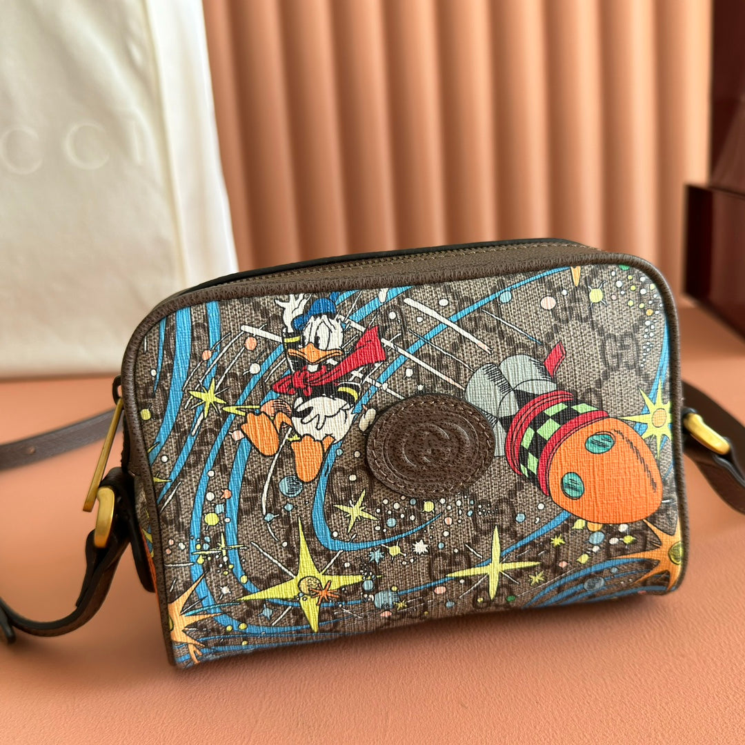 GUCCI 25S SHOULDER BAG 18 CM IN MULTICOLOR CALFSKIN