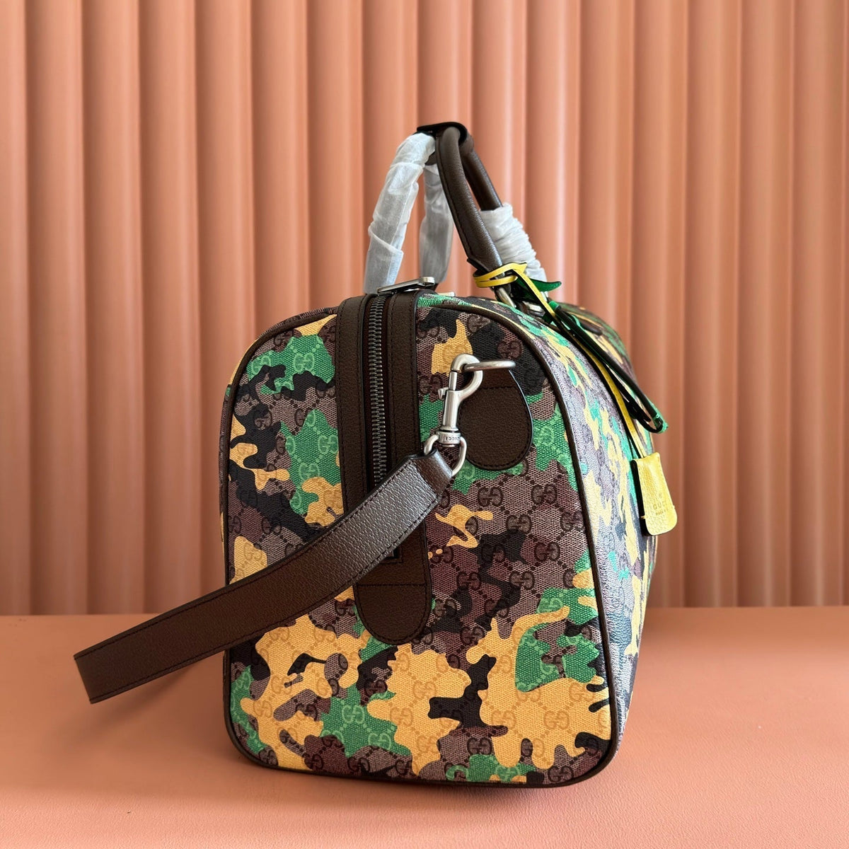GUCCI 26S DUFFEL BAG 44 IN MULTICOLOR COATED CANVAS STYLE 1