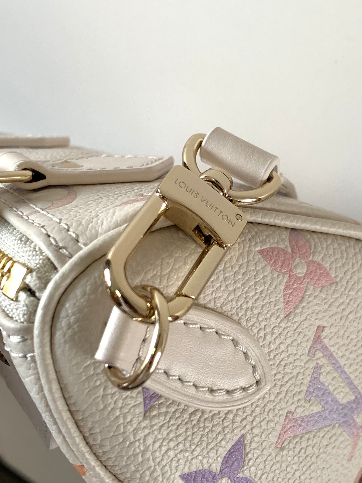 LOUIS VUITTON LV 25S NANO SPEEDY 16 IN BEIGE DREAM EMBOSSED TEXTURED CALFSKIN
