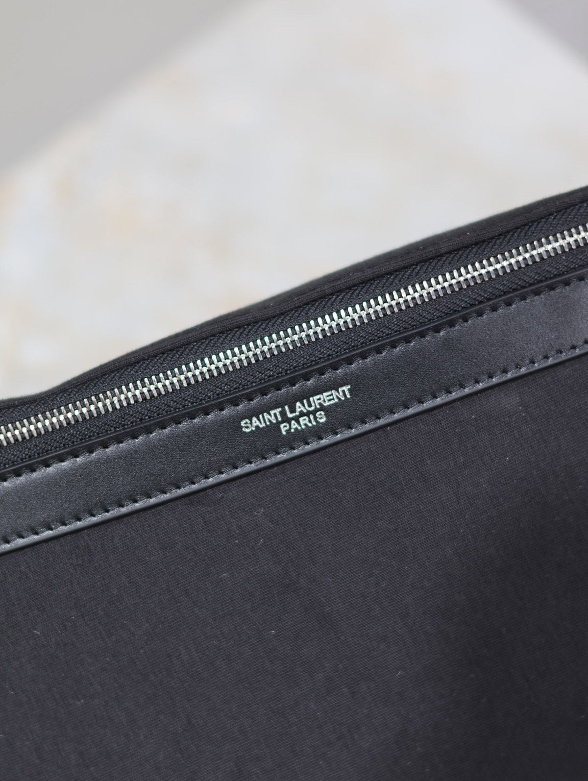 YSL 25S CLASSIC CROSSBODY BAG 26 IN BLACK CANVAS SILVER HARDWRE