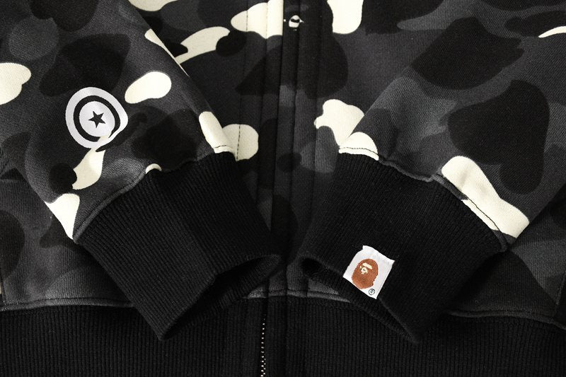 BAPE Shark Camo Full-Zip Hoodie — detail