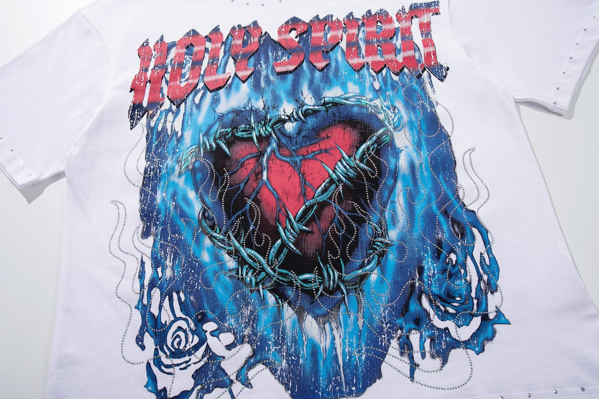 SUPPLY TEE Holy Spirit Rhinestone Graphic T-Shirt — detail