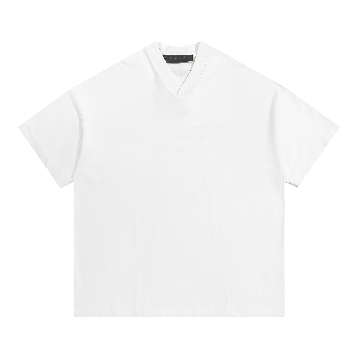 ESSENTIALS V-Notch Back Wordmark T-Shirt — front