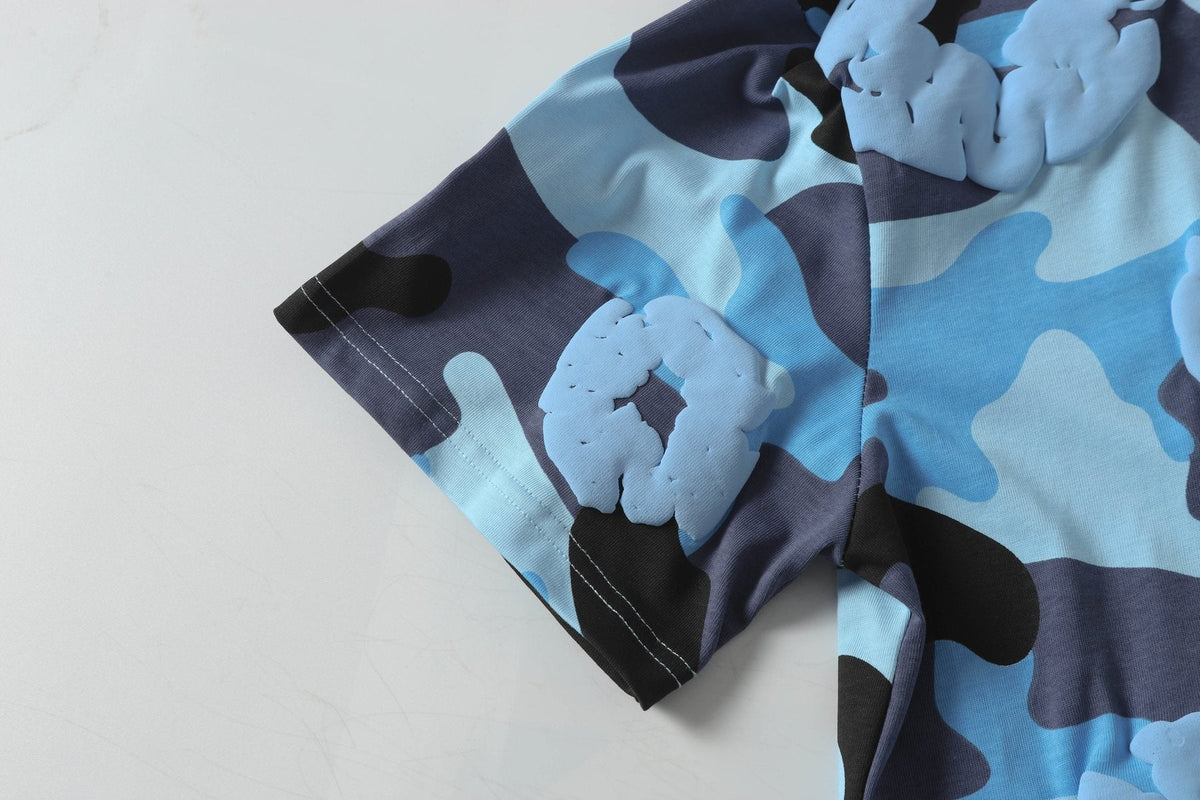 DENIM TEARS Floral Camo T-Shirt & Shorts Set — detail